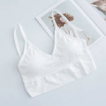 Women Tube Top U Back Crop Top Push Up Bra Sexy Lingerie Seamless Underwear Female Solid Color Sport Top Fitness Brassiere