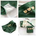 Cotton Panties Women Panties Green Print Briefs Low Waist Underwear Female Underpants Lingerie Cartoon Panty M-XL
