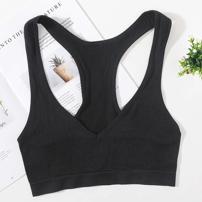 Seamless Bras For Women Bra Tops Wirefree Brassiere Unlined Deep Vneck Bra Comfort LingerieBralette Top Female Underwear