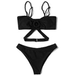 ZTVitality Black Resin Ring Sexy Bikini 2026 New Arrival Padded Wrap Swimsuit Brazilian Swimwear Women Bathing Suit Beach Wear