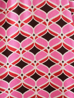 Foridol Geometric Print Summer summer Backless Jumpsuit Sleeveless Halter Wide Leg Pink Pants Overalls Front Cut Retro Jumpsuit