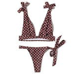 ZTVitality Dot Bandage Sexy Bikini Set 2022 New Padded Bra Low Waist Beachwear Bathing Suit Swimsuit Brazilian Swimwear Women