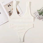 Women Seamless Bra And Panties Set Wire-Free U-Neck Small Cup Push-Up Bra Low-Rise Thongs Sexy Lingerie Female Underwear Set