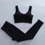 2/3 Piece Set Women Gym Wear Seamless Yoga Set Sports Bra Crop Top High Waist Leggings Fitness Sportswear Workout Outfits Woman