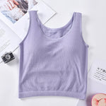 Women Tank Top Sexy Lingerie Female Camis Top Sleeveless Vest Underwear Knitted Top SexyTee Summer Tanks Padded Camisole