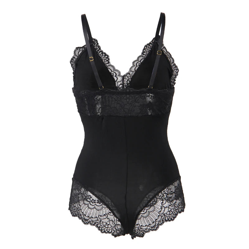 Body Mujer Elegant Woman Jumpsuits 5XL Strappy Backless Bodysuit Onesies Cotton Women V Neck Summer Lace Playsuit Female Shorts
