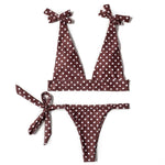 ZTVitality Dot Bandage Sexy Bikini Set 2022 New Padded Bra Low Waist Beachwear Bathing Suit Swimsuit Brazilian Swimwear Women