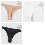 3Pcs/Set Women Brazilian Panties Low-Rise Thong Comfort T-back Underwear Sexy Lingerie High-Stretch Ｇ-string Multi Color M-XL