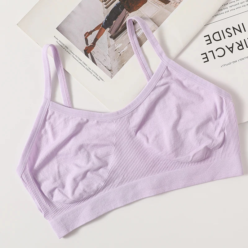 Women Tank Crop Top Female Seamless Underwear Backless No Pads Unlined Sexy Lingerie Comfort Woman Top Camisole