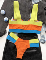 Splicing Push Up Bra Cup Bikini Women Swimsuit Female Swimwear Two-pieces Bikini Set High Cut Bathing Suit Swim Beach Wear