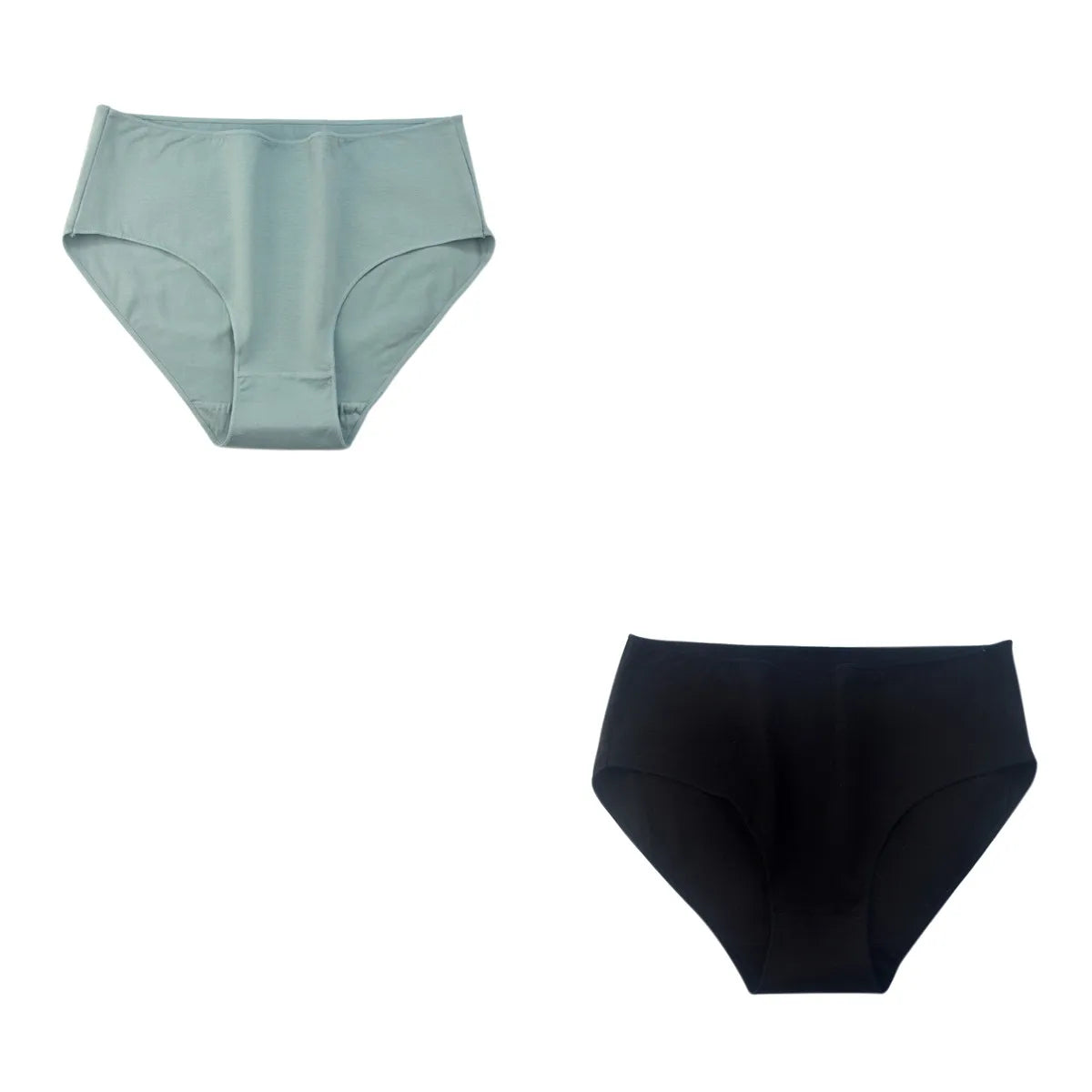 2PCS/Set Cotton Briefs Women High Waist Underpants Solid Color Lingerie Female Comfot Breathable M-2XL Panties Intimates