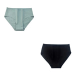 2PCS/Set Cotton Briefs Women High Waist Underpants Solid Color Lingerie Female Comfot Breathable M-2XL Panties Intimates