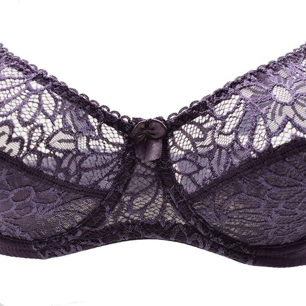 Plus Size Bras For Women Lace Bra Femme Transparent Large Brassiere Tops Underwear Sexy Lingerie C D DD E F Cup