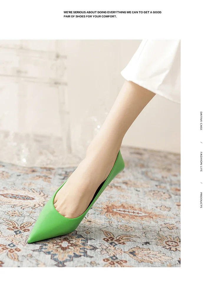 Pumps shoes Women Fashion Office Basic High Heels Work Lady Shoes Black Pink Green Thin Heels Brand Point Toe998