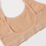 Women Seamless Bra And Panties Set U-Back Bralette Top Comfort Breathable Briefs Ribbed Sexy Lingerie Sports Underwear Set