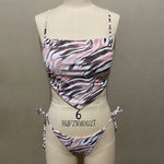 ZTVitality Sexy Bikinis Print Bandage Bikini 2025 Hot Sale Padded Bra Low Waist Swimsuit Female Swimwear Women Brazilian Biquini