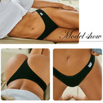 FINETOO Cotton Panties G-String for Women V Wasit Lingerie Solid Color Thongs M-XL Breathable Underwear Girls Intimates Lingerie