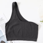 One Shoulder Tube Top Women Tops Seamless Underwear Sexy Sleeveless Lingerie Womens Crop Top Streetwear Fashion Camisole