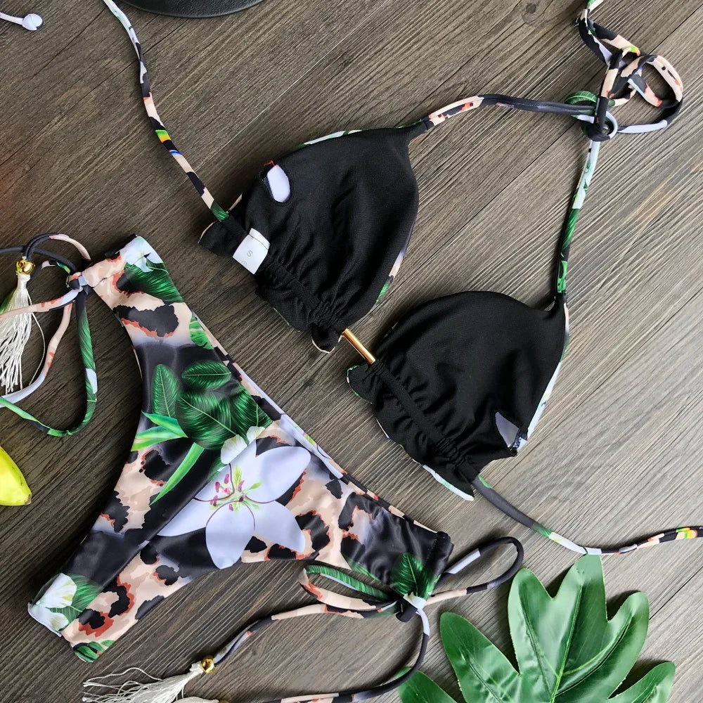 RUOTONGSEPT 2023 Popular Womens Beachwear Sexy Bikinis Set Hot Sport Swimwear Push-Up Padded SwimsuitExquisite Bather Swimwear