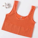 Women Crop Top Seamless Underwear Ribbed Bralette O Neck Bra Tops Female Bra Crop Top Fashion Tanks Top Streetwear Camisole