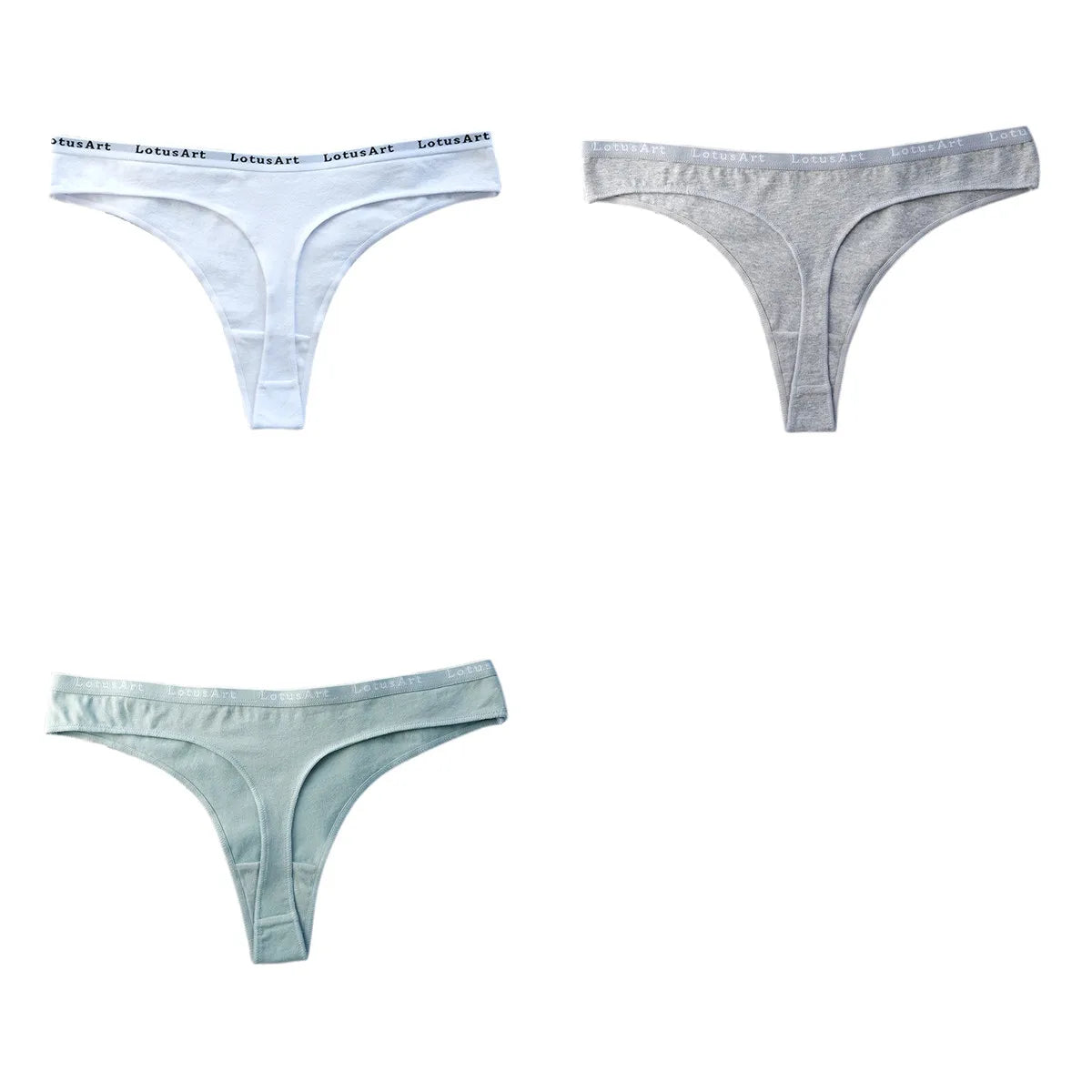3Pcs/Set Cotton Panties Sexy G-string Low Rise Panties Women Seamless Underwear Set Female Underpants Breathable Lingerie Panty