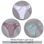 3Pcs/Set Cotton Women Briefs Sexy Seamless Brazilian Panties Female Low Rise Underwear Breathable Underpants Girls M-XL Intimate