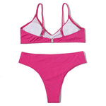 ZTVitality Ribbed Sexy Bikini Set 2023 New Arrival Padded Bra Push Up Swimsuit Women Brazilian Summer Beachwear Solid Swimwear