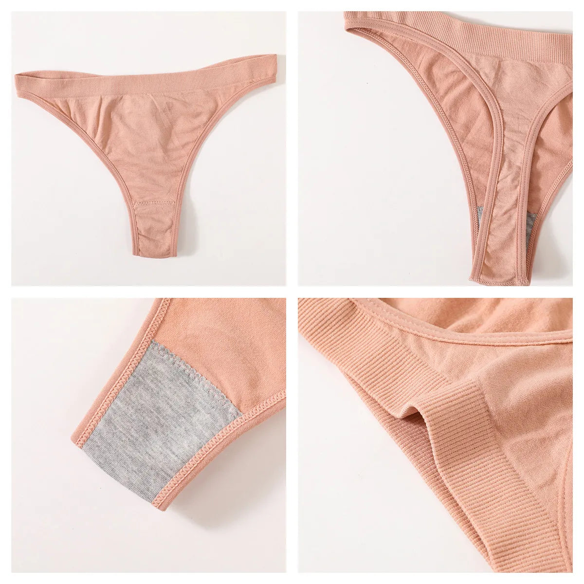 Women Seamless Bra And Panties Set Low Rise Thongs U-Shape Back Crop Top Bralette Comfort Sport Underwear Sexy Lingerie Set