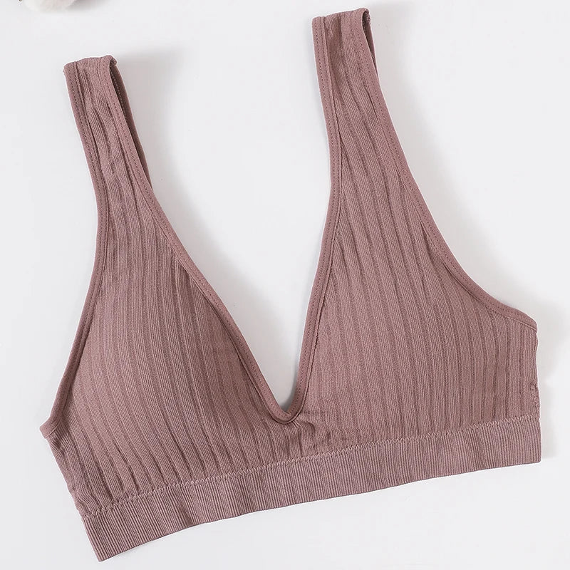 Seamless Bras For Women Push Up Bra V-Neck Bra Tops Female Non-wire Brassiere Sports Underwear Backless Sexy Lingerie S-XL