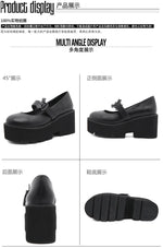 Spring Autumn Chunky Heel Vintage Lolita Shoes Women Platform Shoes Mary Jane Buckle Strap School Shoes For Girls Blackty7