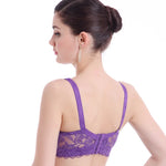 B C D Cup 75-105 Big Size Wire Free Bra Push Up Bra Lace Hollow Out Wireless Lace Underwear Sexy Ultra Thin Transparent Bra 105D