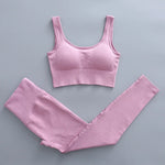 2/3 Piece Set Women Gym Wear Seamless Yoga Set Sports Bra Crop Top High Waist Leggings Fitness Sportswear Workout Outfits Woman