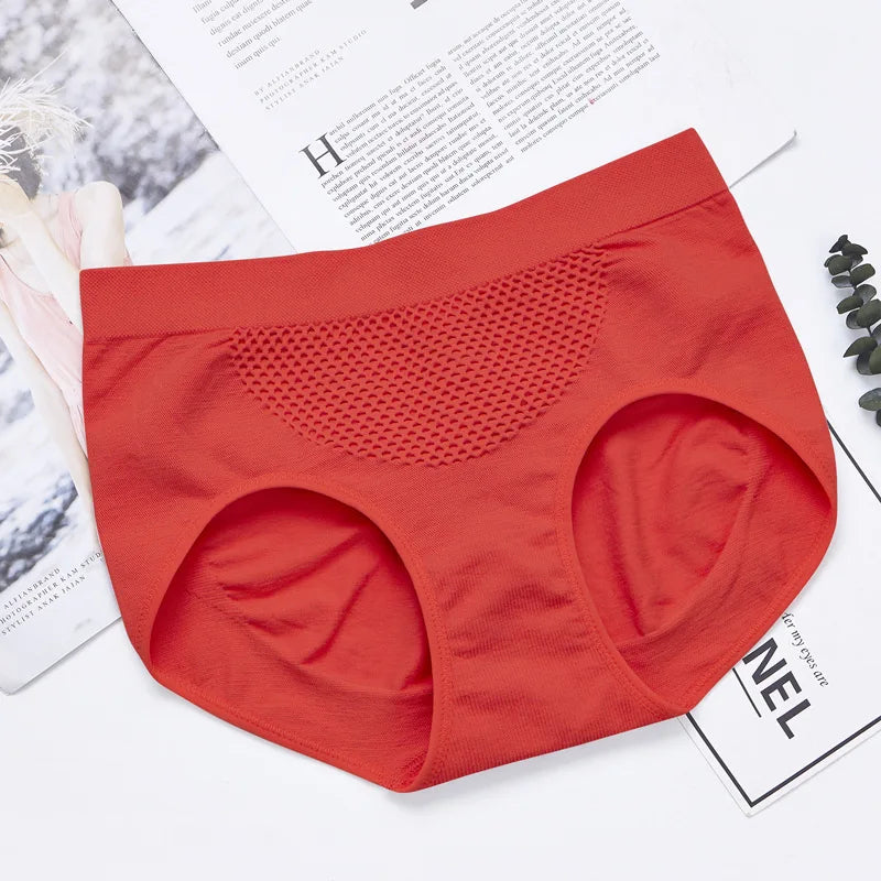 Plus Size Women Tummy Control Briefs Sexy Lingerie High Waist Underwear Female Soft Crotch Flexible Panties Comfort Intimates