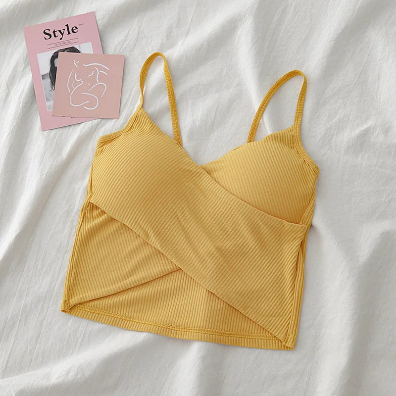 Women Crop Top Tube Top Seamless Underwear Female Crop Tops Girls Streetwear Sexy Lingerie Padded Tube Bra Bandeau Top Intimates