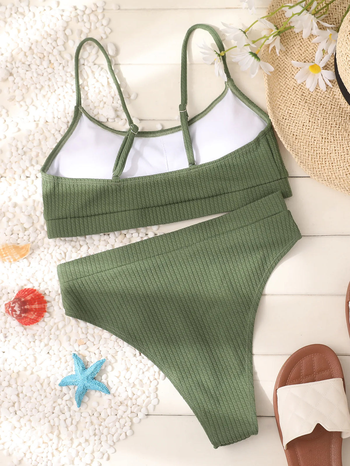 Sexy Solid Yellow Bikini 2026 Mujer High Cut Pleate Women's Swimsuit Separate Beach Bathing Suit High Waist Swimwear Biquini New