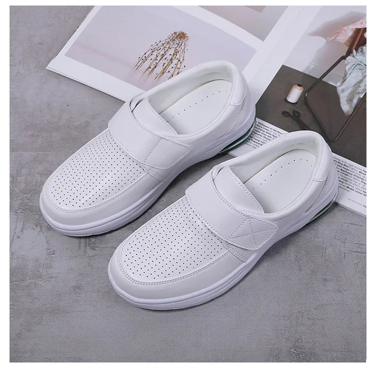 Platform White Shoes Women Casual Comfortable Light Nurse Work Shoes Fashion Slip on Non-slip Loafers Chaussure Femme