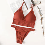 Women Seamless Bra Set Low Rise Brazilian Panties Wire Free Sports Bra Brassiere Sexy Lingerie Female Underwear Set