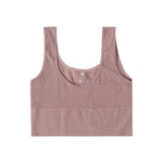 Women Seamless Ribbed Tank Top High Elastic Sleeveless Crop Top Sexy Lingerie Sports O-neck Cropped Bra Daily Camisole M-XL