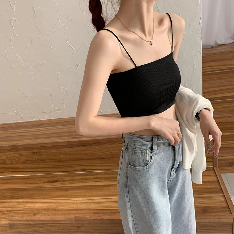 Tube Top Strapless Bras For Women Sexy Seamless Underwear Female Crop Top Sexy Lingerie Ice Silk Bandeau Removable Pads Bra