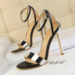 BIGTREE Shoes 11 cm High Heeled Sandals Women Summer Shoes Stiletto High Heels Open toed hollowed out Women Sandals Party Shoes