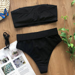 2026 Snake Printed Bandeau Bikini High Waist Swimsuit Women Vintage Swimwear Female Waist Belt Bikini Set Push Up Bathing Suit