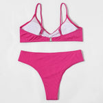 ZTVitality Ribbed Sexy Bikini Set 2023 New Arrival Padded Bra Push Up Swimsuit Women Brazilian Summer Beachwear Solid Swimwear