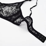 Womens Ultra-thin See Through Bras For Men Mesh Seamless Bralette Embroidery Sexy Lingerie Plus Size Brassiere