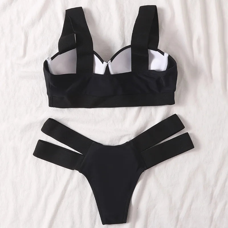Leopard High Waist Bikini Push Up Bra Cup Bikinis 2026 Women Swimsuit Female Swimwear Two Piece Bikini Set High Cut Bathing Suit