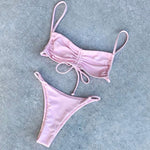 ZTVitality Pink Bikinis Sexy Push Up Bikini 2020 Hot Sale Padded String Bandage Low Waist Swimsuit Female Swimwear Women Biquini