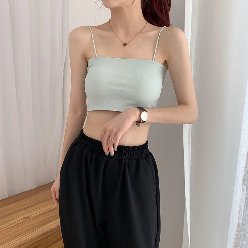 Tube Top Strapless Bras For Women Sexy Seamless Underwear Female Crop Top Sexy Lingerie Ice Silk Bandeau Removable Pads Bra