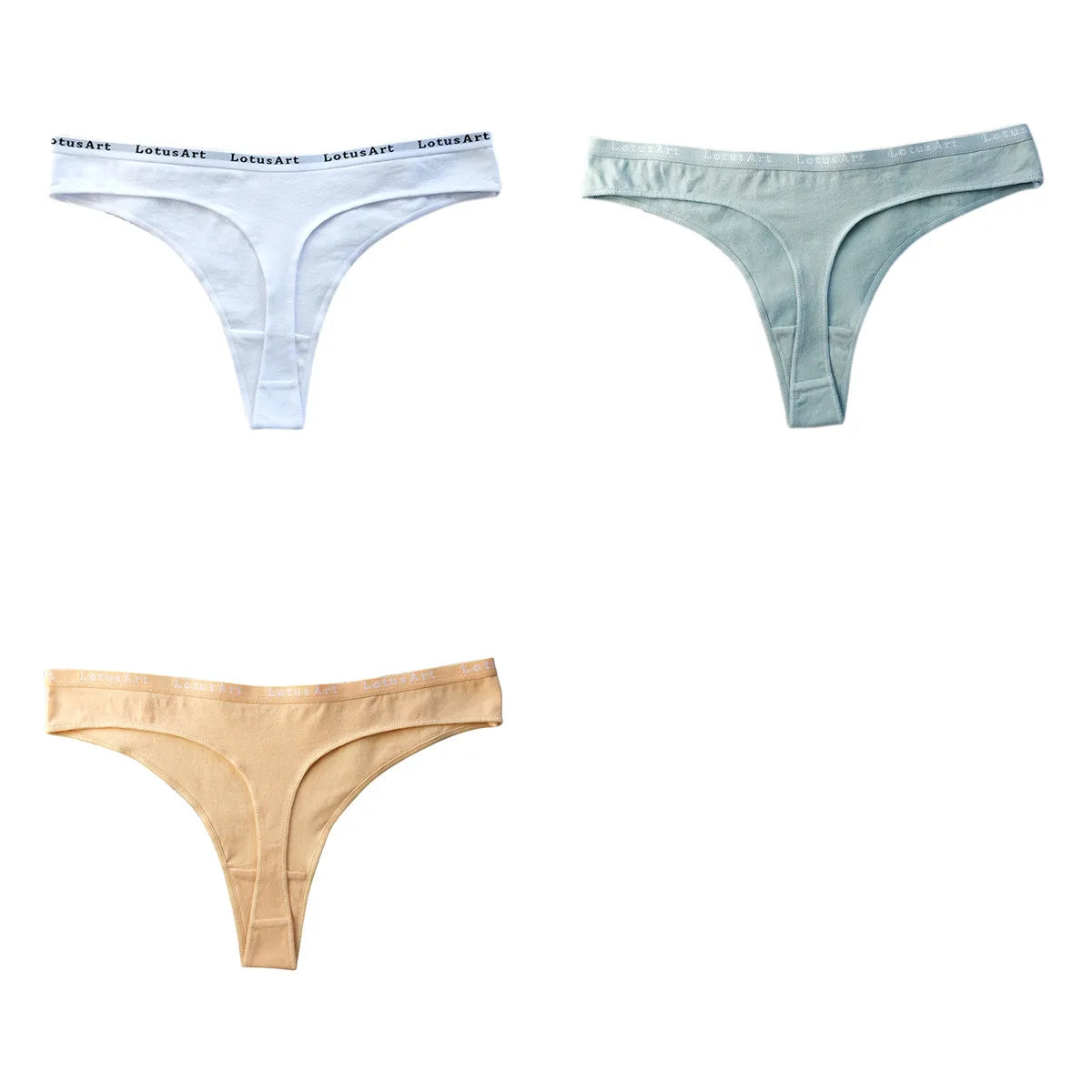 3Pcs/Set Cotton Panties Sexy G-string Low Rise Panties Women Seamless Underwear Set Female Underpants Breathable Lingerie Panty