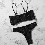 ZTVitality Sexy Solid Bow Bikinis Push Up Bikini 2021 Straps Padded Low Waist Swimsuit Bandage Swimwear Women Brazilian Biquini