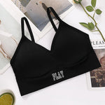 Women Crop Top Seamless Sports Push-Up Bra Tube Top Lingerie Underwear Streetwear Padded Camis with Straps Daily Wear Tops
