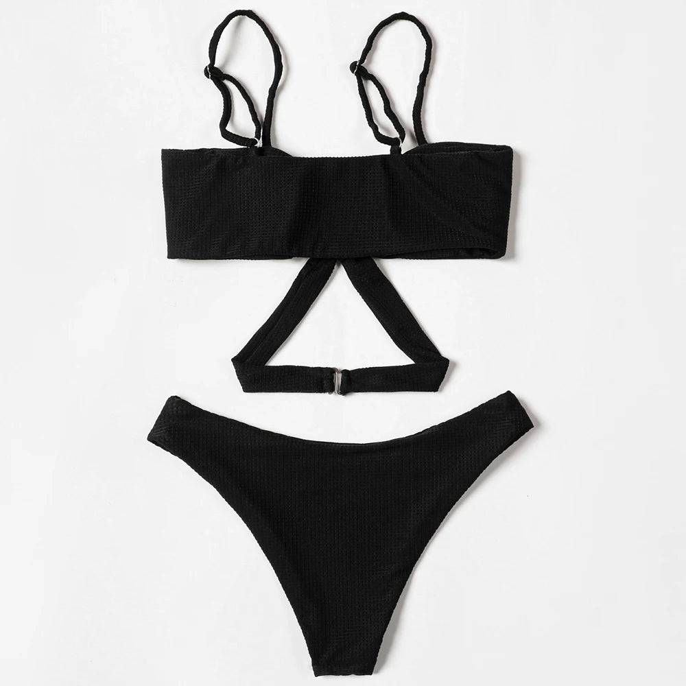 ZTVitality Black Resin Ring Sexy Bikini 2026 New Arrival Padded Wrap Swimsuit Brazilian Swimwear Women Bathing Suit Beach Wear
